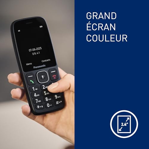 Panasonic KX-TF400EXB Téléphone à Touches 4G Facile à Utiliser, Volte, autonomie fiable Jusqu’à 200 Heures en Mode Veille, Charge USB-C, écran de 2,4 Pouces, Bluetooth, résistance à l’Eau IP44, Noir – Image 4