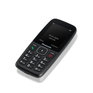 Panasonic KX-TF400EXB Téléphone à Touches 4G Facile à Utiliser, Volte, autonomie fiable Jusqu’à 200 Heures en Mode Veille, Charge USB-C, écran de 2,4 Pouces, Bluetooth, résistance à l’Eau IP44, Noir