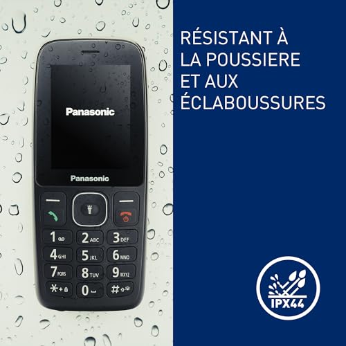 Panasonic KX-TF400EXB Téléphone à Touches 4G Facile à Utiliser, Volte, autonomie fiable Jusqu’à 200 Heures en Mode Veille, Charge USB-C, écran de 2,4 Pouces, Bluetooth, résistance à l’Eau IP44, Noir – Image 6