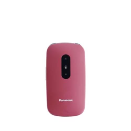 Panasonic KX-TU446EXR Téléphone Portable 2G à Clapet,Sans forfait, Bouton d’Appel d’Urgence SOS, Amplificateur Vocal, Gros Boutons, Grand affichage,Grands chiffres, Flash, Écran couleur, Rouge – Image 2