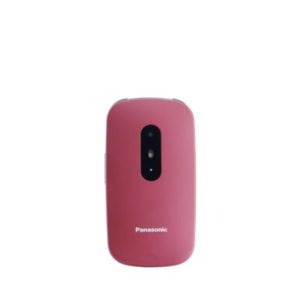 Panasonic KX-TU446EXR Téléphone Portable 2G à Clapet,Sans forfait, Bouton d’Appel d’Urgence SOS, Amplificateur Vocal, Gros Boutons, Grand affichage,Grands chiffres, Flash, Écran couleur, Rouge