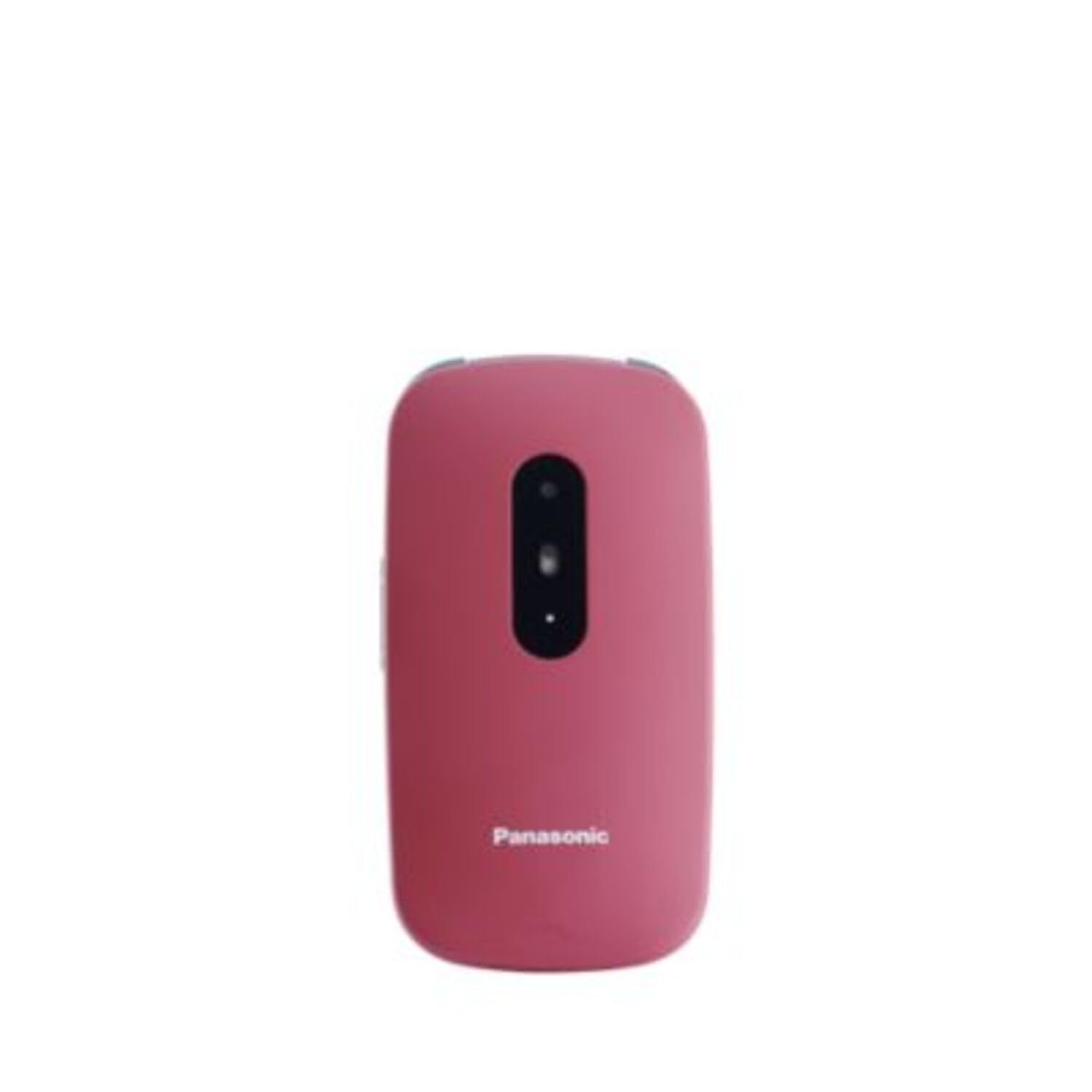 Panasonic KX-TU446EXR Téléphone Portable 2G à Clapet,Sans forfait, Bouton d’Appel d’Urgence SOS, Amplificateur Vocal, Gros Boutons, Grand affichage,Grands chiffres, Flash, Écran couleur, Rouge