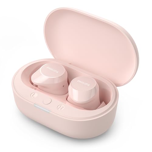 Philips TAT1209PK True Wireless in Ear Bluetooth Headphones - Small Buds. Great Value Natural Sound. Dynamic Bass, Pocket-Sized Charging Case, Clear Calls - Pink – Image 3