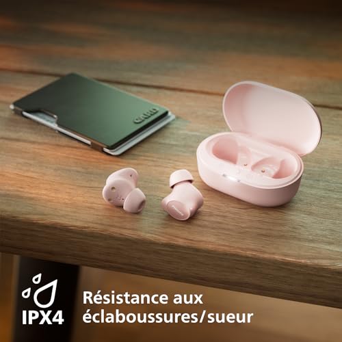 Philips TAT1209PK True Wireless in Ear Bluetooth Headphones - Small Buds. Great Value Natural Sound. Dynamic Bass, Pocket-Sized Charging Case, Clear Calls - Pink – Image 6