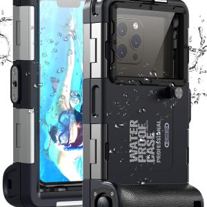 Pochette Étanche Universelle IPX8 - Coque Protection Plongée 15M - Compatible iPhone, Samsung, Huawei, Xiaomi, Oppo, Vivo, LG - Smartphones 4.7-6.8" - Housse sous-Marine (Noir)