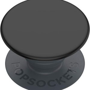 PopSockets : PopGrip Basic - Base et poignée extensibles pour smartphones et tablettes [Top non remplaçable] - Noir
