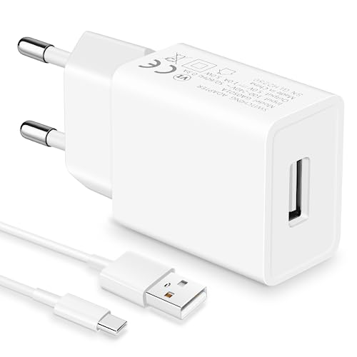 Prise USB 5V1A et Câble USB Type-C, Embout Chargeur USB 5W, Adaptateur Secteur pour Téléphones Portables, Tablettes, Powerbanks, Ecouteurs Bluetooth et Autres Appareils avec Interface USB-C – Image 2