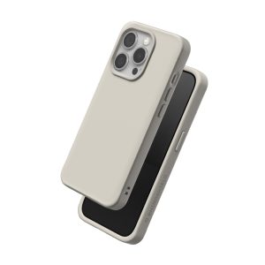RhinoShield Coque pour [iPhone 15 Pro] | SolidX - Coque renforcée avec Absorption des Chocs Design Fin Protection Contre Les Chutes de 3,5 m – Beige Coquillage