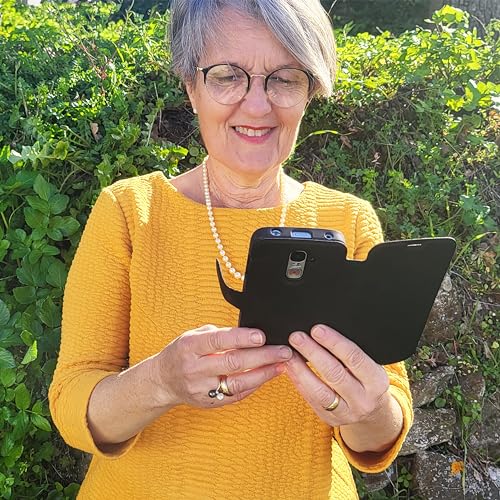 SWISSVOICE - S510-M Wallet Case - Coque De Protection Smartphone - Format Portefeuille avec Porte-Cartes De Crédit - Fermeture Magnétique - pour Smartphone pour Sénior S510-M - Noir – Image 6