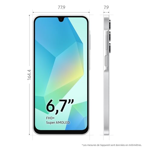 Samsung Galaxy A16 128 Go, Smartphone Android Déverrouillé, Écran 6,7", Batterie 5000 mAh, Gris, Version FR – Image 4