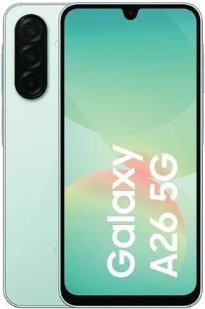 Samsung Galaxy A26 5G, Smartphone Android, 128 Go, Smartphone déverrouillé, Vert d'eau