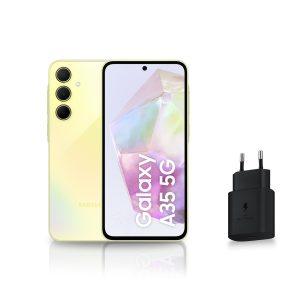 Samsung Galaxy A35 5G, Smartphone Android, 128 Go, Chargeur Secteur Rapide 25W Inclus [Exclusivité Destockage Multimédia], Smartphone déverrouillé, Lime, Version FR