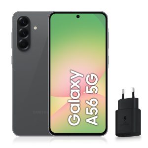 Samsung Galaxy A56 5G, Smartphone Android, 128 Go, Chargeur Secteur Rapide 25W Inclus, Smartphone déverrouillé, Graphite, Version FR