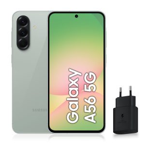 Samsung Galaxy A56 5G, Smartphone Android, 128 Go, Chargeur Secteur Rapide 25W Inclus, Smartphone déverrouillé, Vert Sauge, Version FR