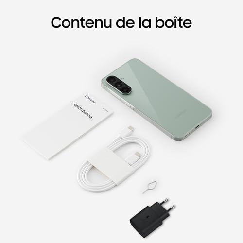 Samsung Galaxy A56 5G, Smartphone Android, 128 Go, Chargeur Secteur Rapide 25W Inclus, Smartphone déverrouillé, Vert Sauge, Version FR – Image 6