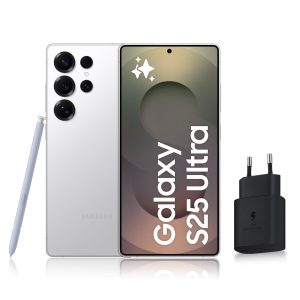 Samsung Galaxy S25 Ultra, Smartphone Android 5G avec Galaxy AI, 256 Go, Chargeur secteur rapide 25W inclus, Smartphone déverrouillé, Argent Titane, Version FR