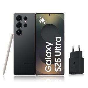 Samsung Galaxy S25 Ultra, Smartphone Android 5G avec Galaxy AI, 256 Go, Chargeur secteur rapide 25W inclus, Smartphone déverrouillé, Noir Titane, Version FR