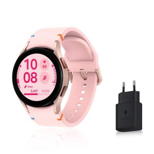 Samsung Galaxy Watch FE, Montre connectée, Suivi de la Santé, Suivi de Fitness, Bluetooth, 40mm, Or Rose, Chargeur Secteur Rapide Inclus, Version FR