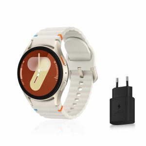 Samsung Galaxy Watch7, Montre Connectée, Suivi de Santé, Suivi de Sport, 40mm, Bluetooth, Crème, Galaxy AI, Chargeur secteur inclus (Version FR) [Exclusivité Destockage Multimédia]