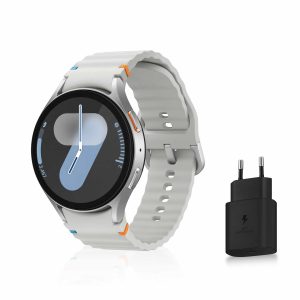 Samsung Galaxy Watch7, Montre Connectée, Suivi de Santé, Suivi de Sport, 44mm, Bluetooth, Argent, Galaxy AI, Chargeur secteur inclus (Version FR) [Exclusivité Destockage Multimédia]
