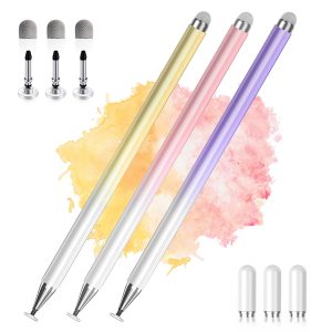 Stylet pour Tablettes Tactiles et Smartphones, Stylo pour Samsung/Xiaomi/Lenovo/iPhone/Tablette Tactile, Compatible avec iPad Pro/Mini/Air - 3 Pack, Haute Précision et Sensibilité