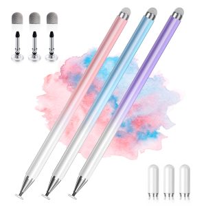 Stylet pour Tablettes Tactiles et Smartphones, Stylo pour Samsung/Xiaomi/Lenovo/iPhone/Tablette Tactile, Compatible avec iPad Pro/Mini/Air - 3 Pack, Haute Précision et Sensibilité