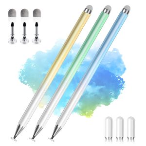 Stylet pour Tablettes Tactiles et Smartphones, Stylo pour Samsung/Xiaomi/Lenovo/iPhone/Tablette Tactile, Compatible avec iPad Pro/Mini/Air - 3 Pack, Haute Précision et Sensibilité