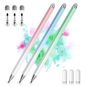 Stylet pour Tablettes Tactiles et Smartphones, Stylo pour Samsung/Xiaomi/Lenovo/iPhone/Tablette Tactile, Compatible avec iPad Pro/Mini/Air - 3 Pack, Haute Précision et Sensibilité