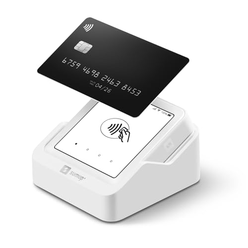 SumUp, Solo Terminal de Paiement Carte Bancaire avec Station de Charge et Interface Tactile, Lecteur de Carte Compatible Paiements sans Contact, Carte SIM et Données Mobiles Incluses – Image 2