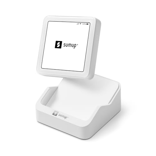 SumUp, Solo Terminal de Paiement Carte Bancaire avec Station de Charge et Interface Tactile, Lecteur de Carte Compatible Paiements sans Contact, Carte SIM et Données Mobiles Incluses – Image 3