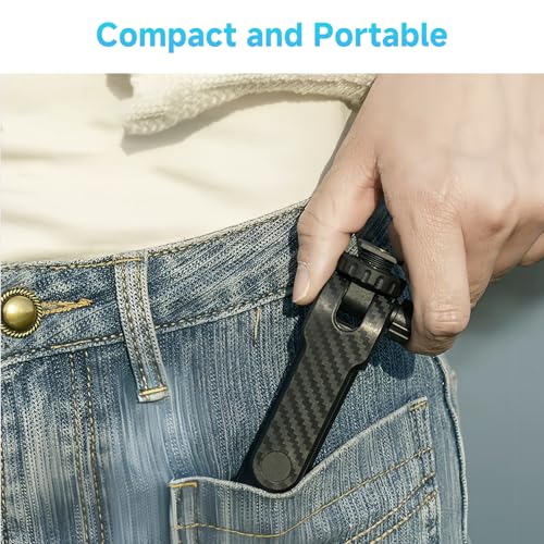 Support Téléphone Trépied avec Double Griffe, Adaptateur Trépied Smartphone à Filetage 1/4", Support Téléphone Appareil Photo Pivotant à 360° et 180°, pour iPhone, Samsung – Image 7