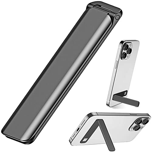 Support de Téléphone Portable de Table en Aluminium Vertical et Horizontal Ultra Mince, Support de Téléphone Portable à Angle réglable pour Accessoires de Smartphone iPhone Samsung - Noir – Image 2