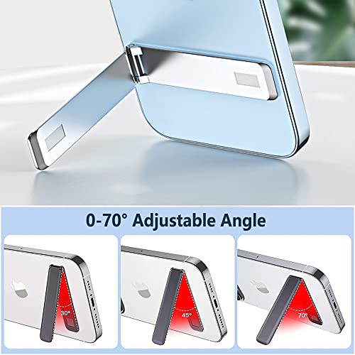 Support de Téléphone Portable de Table en Aluminium Vertical et Horizontal Ultra Mince, Support de Téléphone Portable à Angle réglable pour Accessoires de Smartphone iPhone Samsung - Noir – Image 4