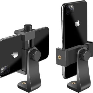 Support téléphone Universel pour trépied – Rotation à 360°, Filetage 1/4", Compatible avec Smartphones 5,8–10,5 cm (iPhone, Samsung, Huawei)