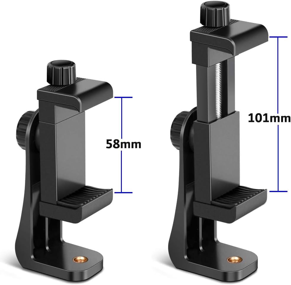 Support téléphone Universel pour trépied – Rotation à 360°, Filetage 1/4", Compatible avec Smartphones 5,8–10,5 cm (iPhone, Samsung, Huawei) – Image 5