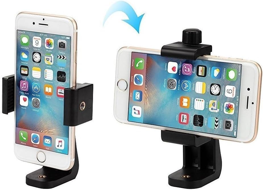 Support téléphone Universel pour trépied – Rotation à 360°, Filetage 1/4", Compatible avec Smartphones 5,8–10,5 cm (iPhone, Samsung, Huawei) – Image 7