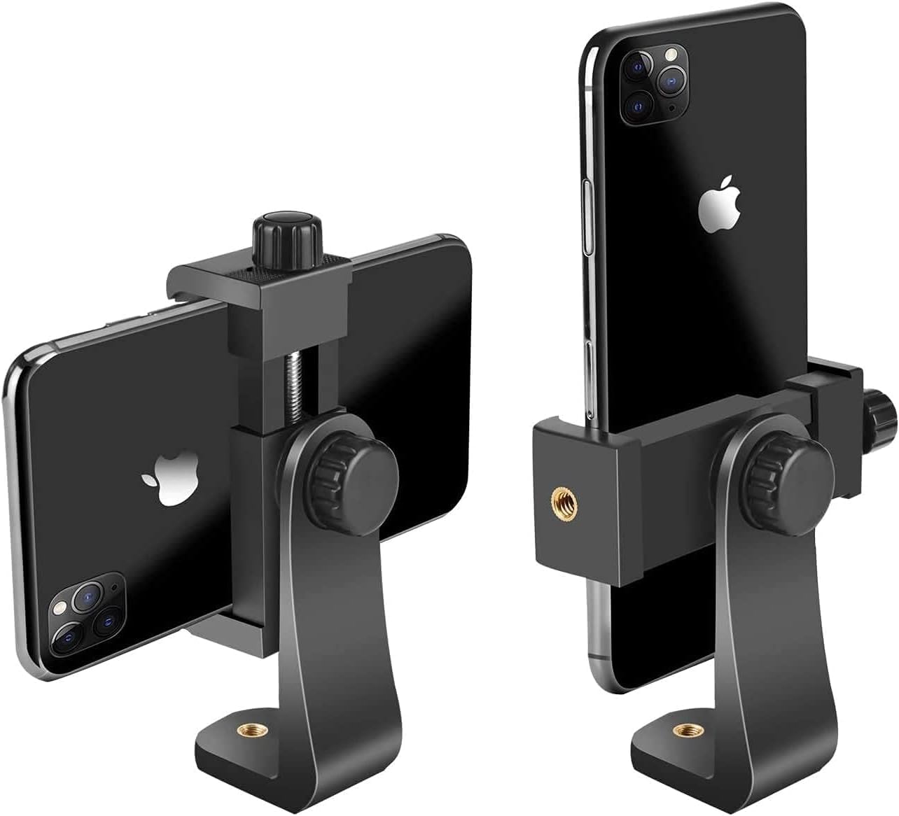 Support téléphone Universel pour trépied – Rotation à 360°, Filetage 1/4", Compatible avec Smartphones 5,8–10,5 cm (iPhone, Samsung, Huawei)