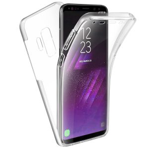 TBOC Coque pour Samsung Galaxy S9 Plus - S9+ (6.2") - Housse [Transparent] Complète [Silicone TPU] Full Body [360 Degrés] Intégral Protection Avant Arrière Portable Etui Anti Choc et Rayures