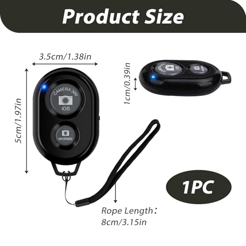 Télécommande Bluetooth Selfie sans Fil, Déclencheur à Distance Universel Compatible iOS & Android, Idéale pour Prendre des Photos et Vidéos, Facile à Utiliser, Accessoire Smartphone – Image 3