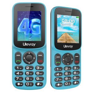 Téléphone Portable 4G LTE Mini Basique Débloqué - Autonomie Longue Durée Double SIM Bluetooth Appareil Photo 1000mAh Compatible Tous Opérateurs Téléphone d'urgence ou Secondaire Vert