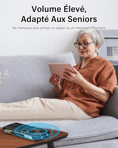 Telephone Portable Senior avec Grandes Touches, 2800mAh Batterie, 2G Double SIM, 2.4" LCD Écran, Téléphone Portable Personnes âgées avec SOS Fonction, Volume Élevé, Lampe De Poche (Noir) – Image 4