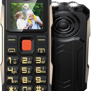 Telephone Portable Senior avec Grandes Touches, 2800mAh Batterie, 2G Double SIM, 2.4" LCD Écran, Téléphone Portable Personnes âgées avec SOS Fonction, Volume Élevé, Lampe De Poche (Noir)