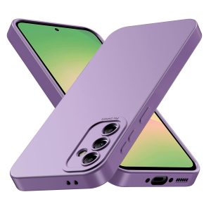 Tenphone Coque pour Samsung Galaxy A56 5G, Housse Etui de Protection en Silicone Souple, Cover Antichoc avec Protege de Camera, Pochette Compatible avec TPU (Violet, Sam A56)