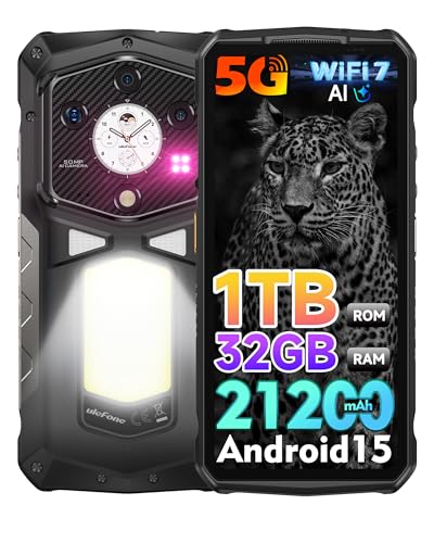 Ulefone Armor 29 Ultra Téléphone Portable Incassable 5G, 32Go+1To/SD-2To 21200mAh 120W AI Smartphone Caméra 50MP + 64MP Vision Nocturne, 6,67" FHD+ Android 15 AMOLED+1,04" Sous-écran 3-Slots/WiFi7/NFC – Image 2