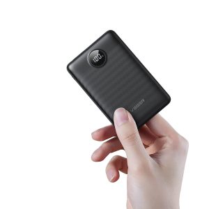 VEGER Batterie Externe 10000mAh Mince et Légère en Mini Taille Power Bank USB C 5V 3A avec l'Affichage LED pour iPhone 14,12,11, Samsung S22 S21 S20 Veste Chauffante ect