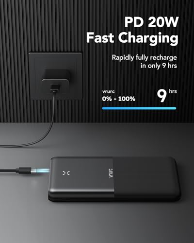 VRURC Batterie Externe 30000mAh USB C Power Bank Haute Capacité Charge Rapide 22.5W Compact Batterie Portable avec 4 Sorties et 3 Entrées Compatible avec Téléphone iPhone Samsung Tablet – Image 6