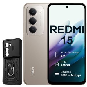 XIAOMI Redmi 15 Smartphone (Gris), 8GB/256GB SIM 4G, 6.9" Confortable pour Les Yeux,Pouces Batterie 7000 mAh, Charge Rapide 33 W et Charge inversée 18 W,Coque Inclus