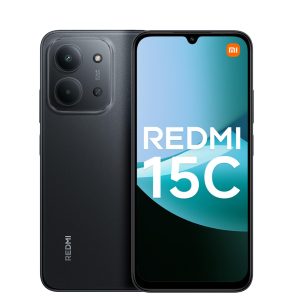 XIAOMI Redmi 15C Smartphone 2025 Nouveau - Écran 6.9" 120Hz | 50MP Double Caméra | 6000mAh | 4Go+128Go | IP64 | HyperOS 2 | Noir Minuit, Ne Comprend Pas la Batterie chargée