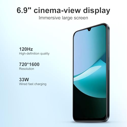 XIAOMI Redmi 15C Smartphone(Coque Inclus), 4Go RAM 256 Go ROM, Triple caméra arrière de 50MP avec IA, Écran 6,9 Pouces Batterie 6000 mAh, Affichage de Soins oculaires 120 Hz (Noir) – Image 4