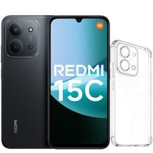 XIAOMI Redmi 15C Smartphone(Coque Inclus), 4Go RAM 256 Go ROM, Triple caméra arrière de 50MP avec IA, Écran 6,9 Pouces Batterie 6000 mAh, Affichage de Soins oculaires 120 Hz (Noir)